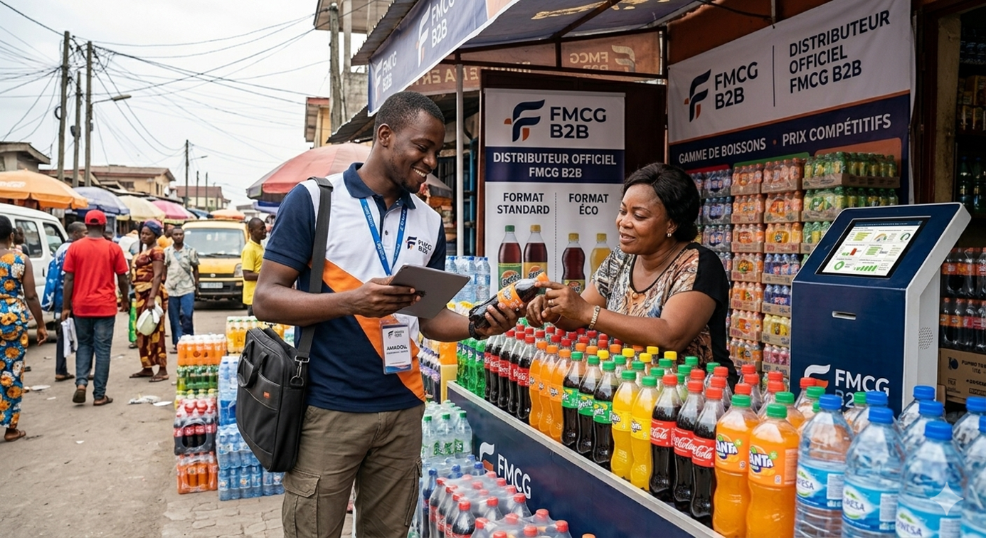 Commercial Optiman 360 en visite point de vente FMCG B2B